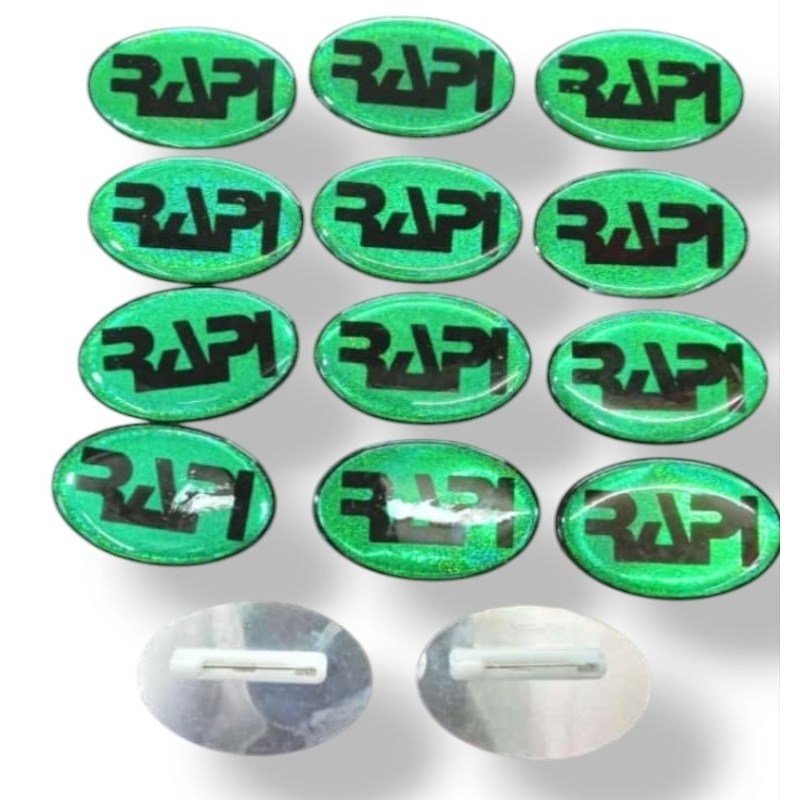 pin rapi logo oval. bros rapi