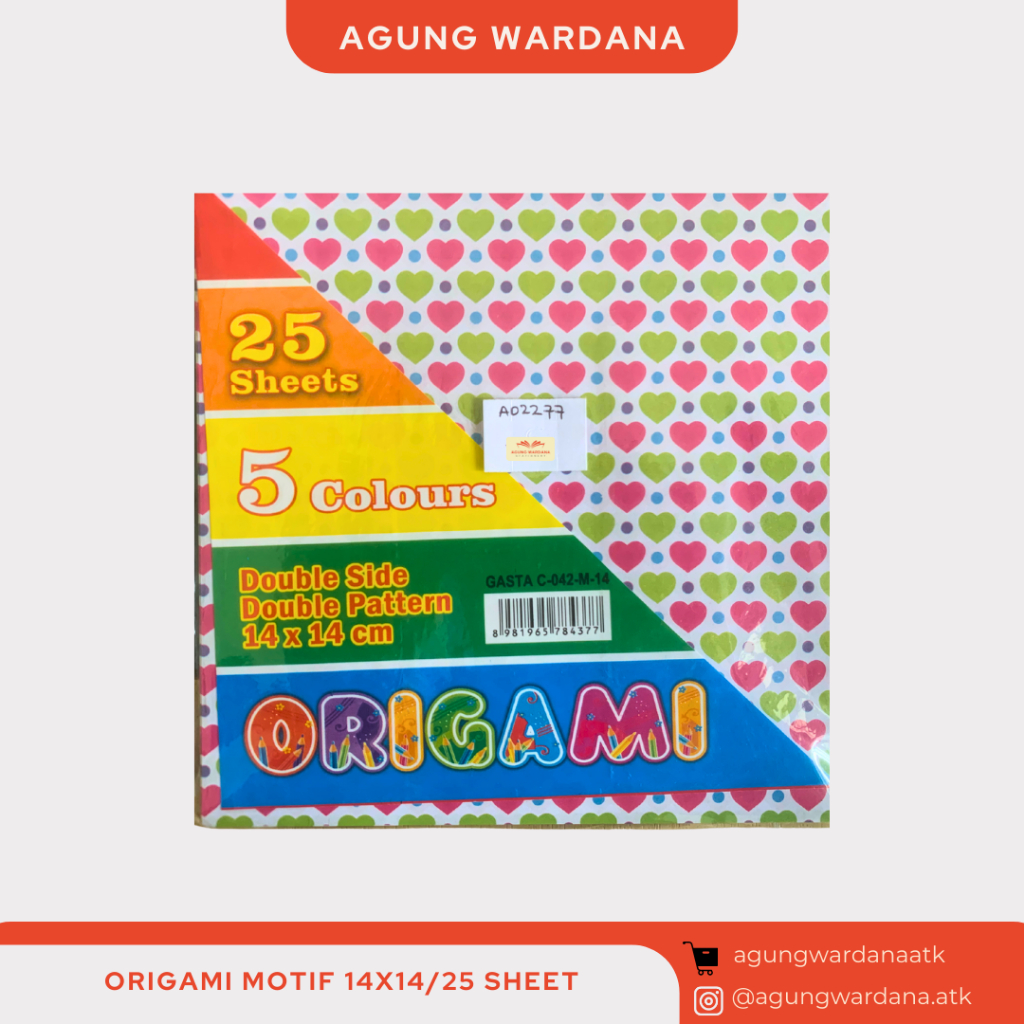 

ORIGAMI KERTAS LIPAT MOTIF UKURAN 14X14CM ISI 25 LEMBAR