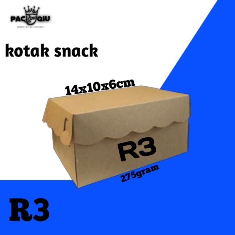 

DUS SNACK 14cm x 10cm R3 mini Kraft 275gram (NON LAMINASI)