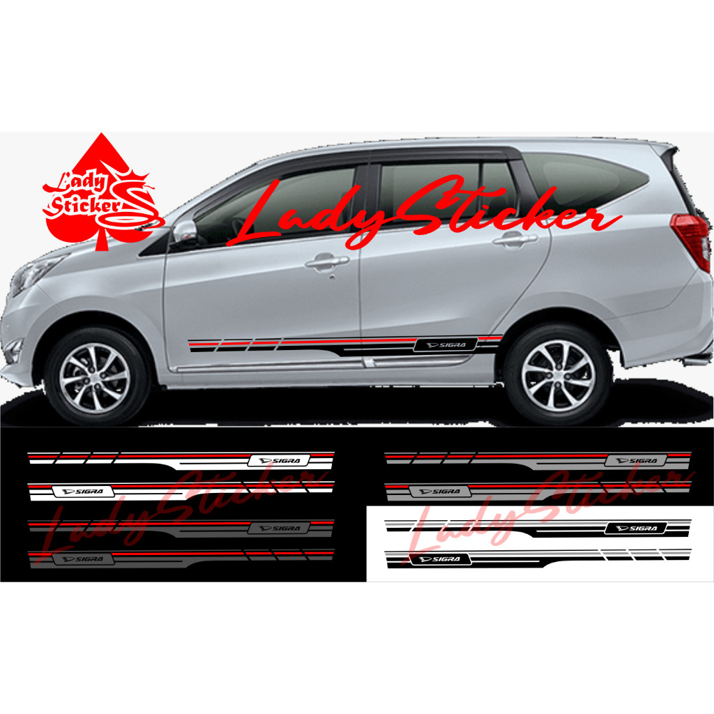 Sticker stiker mobil sigra cutting sticker mobil daihatsu sigra
