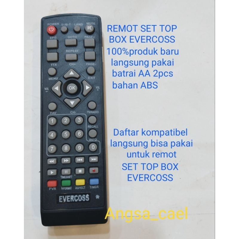 REMOT REMOT SET TOP BOX EVERCOSS DVB-T2