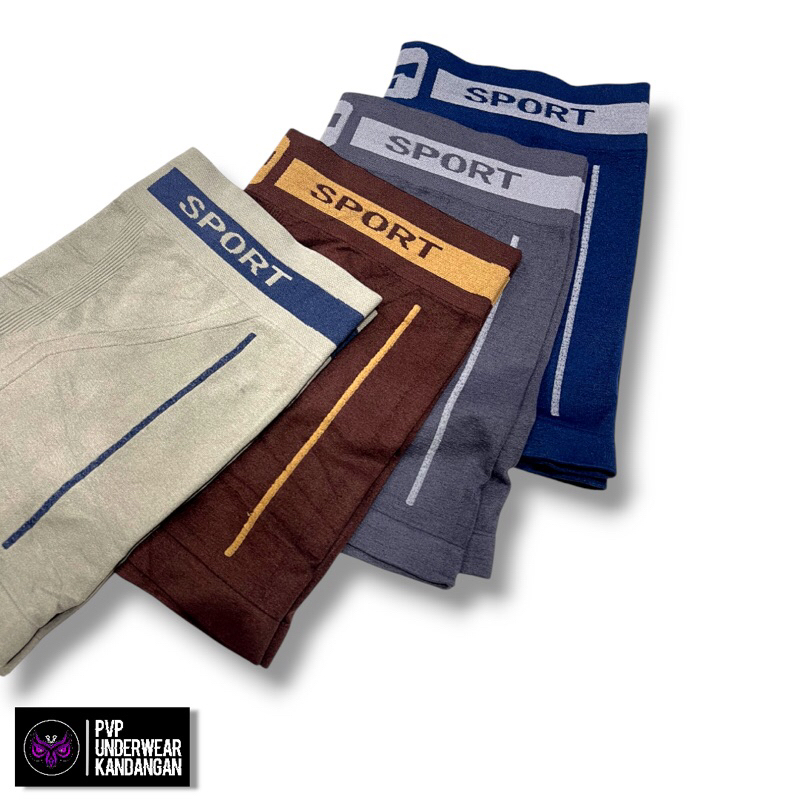 (6pcs) Fema Sport Rajut Celana Dalam Pria Dewasa