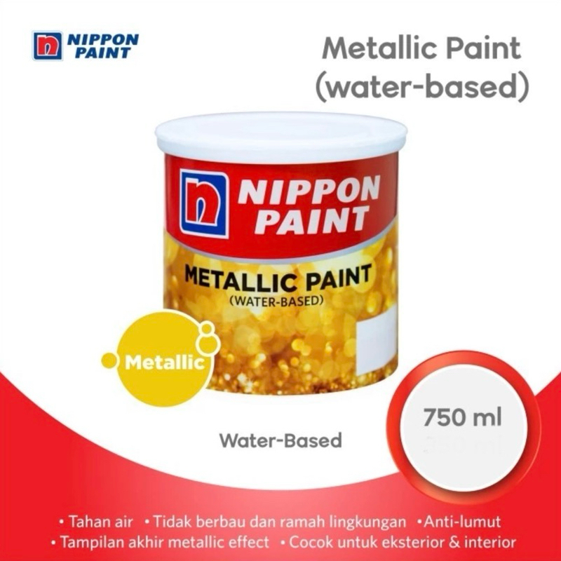 Cat Nippon Paint Metallic Paint Water-Based (750ml)