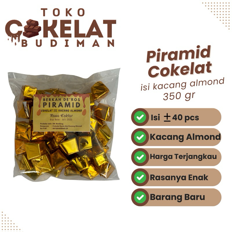 

Cokelat Piramid mini Almond 350gr