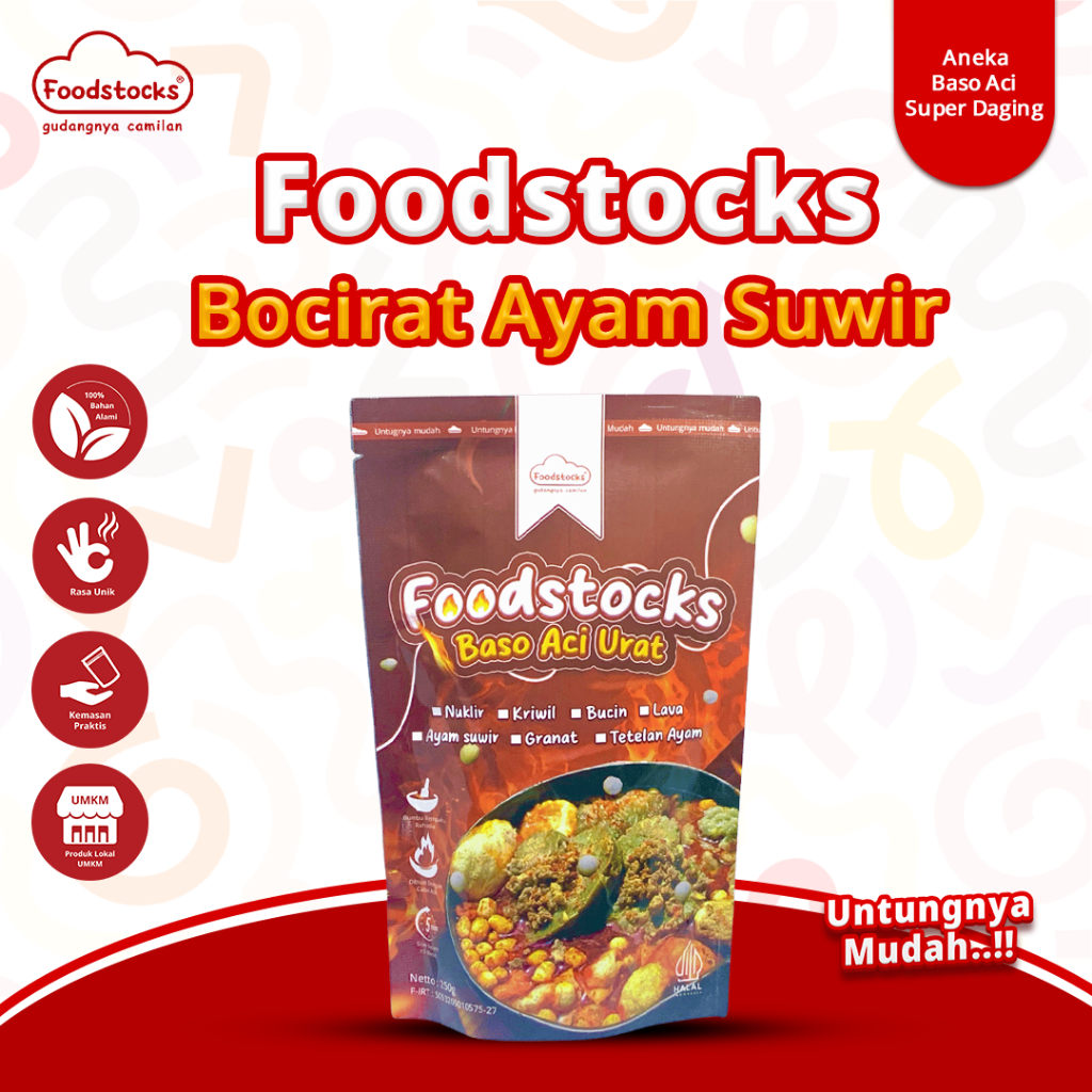 

Foodstocks Bocirat Baso Aci Urat Ayam Suwir Pedas