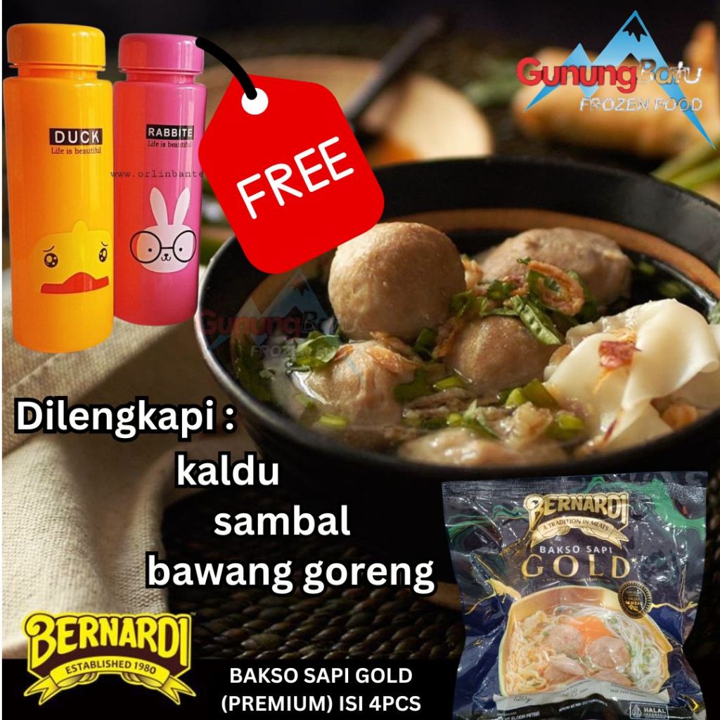 

BERNARDI BAKSO SAPI GOLD PREMIUM ISI 4PCS/ 16 PCS 150 GRAM Baso Sapi