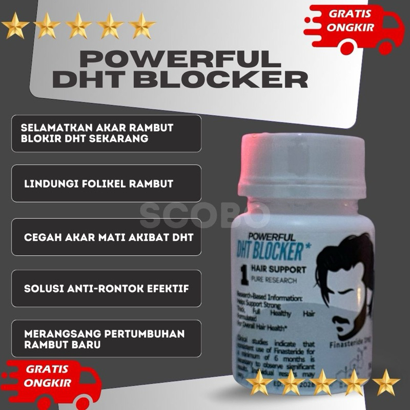 Finasteride 1 mg Anti Rambut Rontok penghambat DHT ampuh paten isi 30 kapsul, Obat Penghambat DHT un