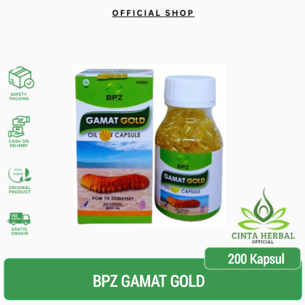 Gamat Gold Oil Capsule BPZ | Kapsul Gamat Emas Membantu Menjaga Stamina