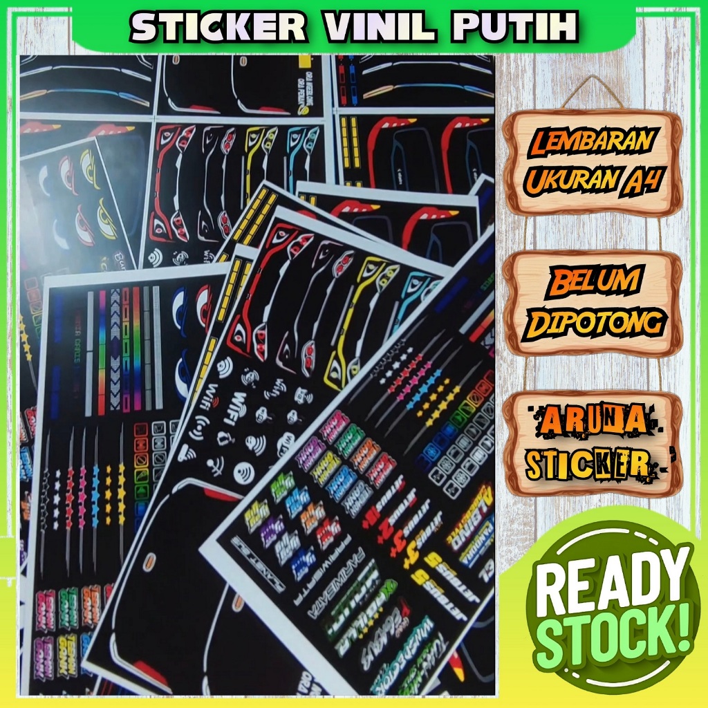 

Sticker Bus Miniatur Bahan Vinyl Putih Stiker Aksesoris Bus