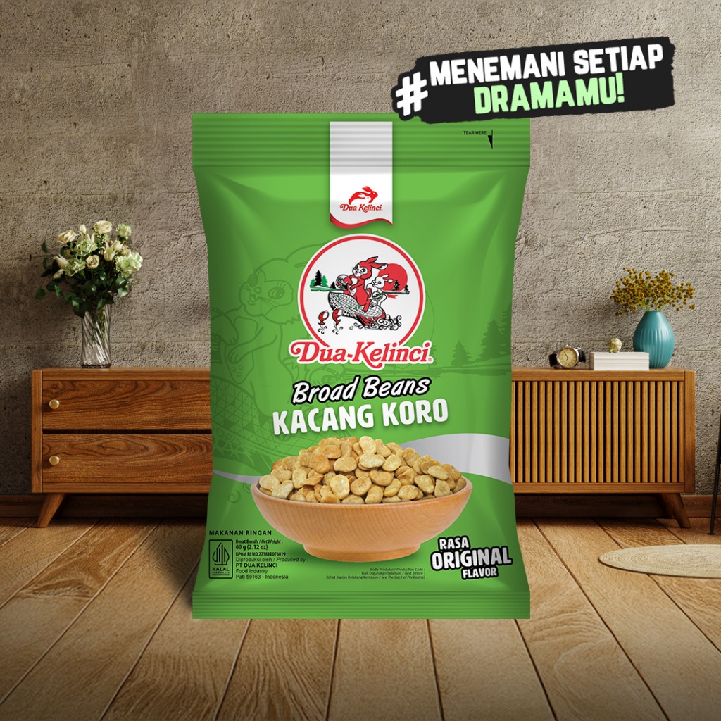 

DUA KELINCI Kacang Koro - Original 60 gram - KAYA SERAT