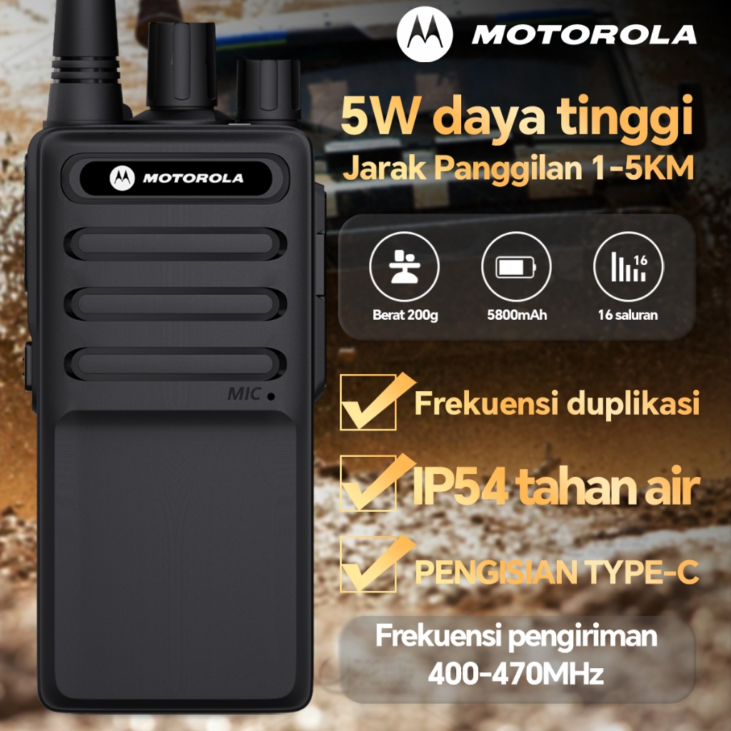 HT Motorola CP6688 Walkie talkie two way radio jarak jauh 10KM Daya Tinggi 5W 16 Saluran Radio porta