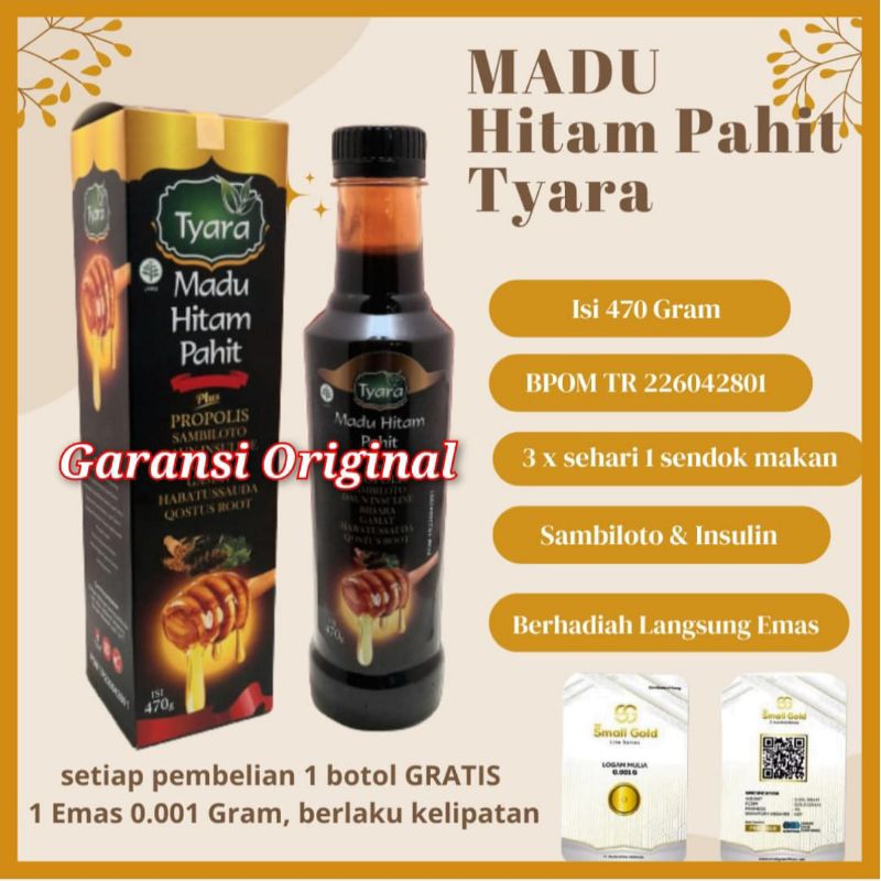 Madu Hitam Pahit Tyara/Madu Hitam Plus Propolis/Madu Pahit Tyara