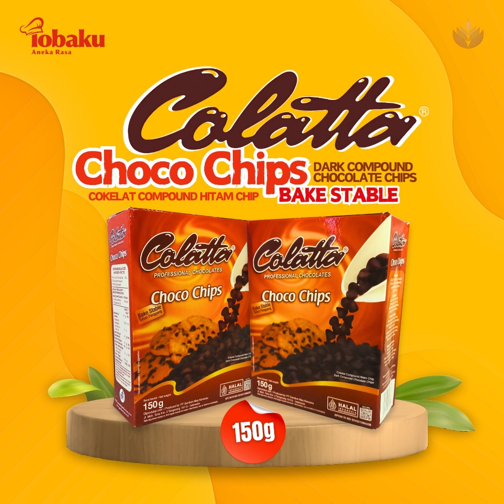 

COLATTA CHOCO CHIPS Bake Stable - Dark Compound Chocolate Chips 150g _