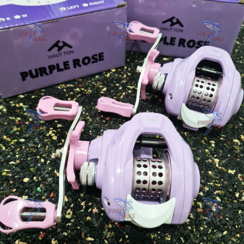 Reel Baitcasting hautton purple rose shallow spool 6.2:1
