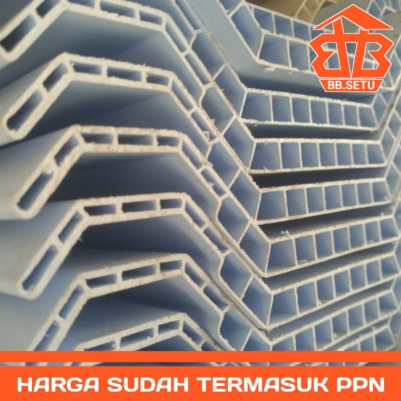 Atap Alderon Double Layer 830 Panjang 3.5 m  Meter  biru