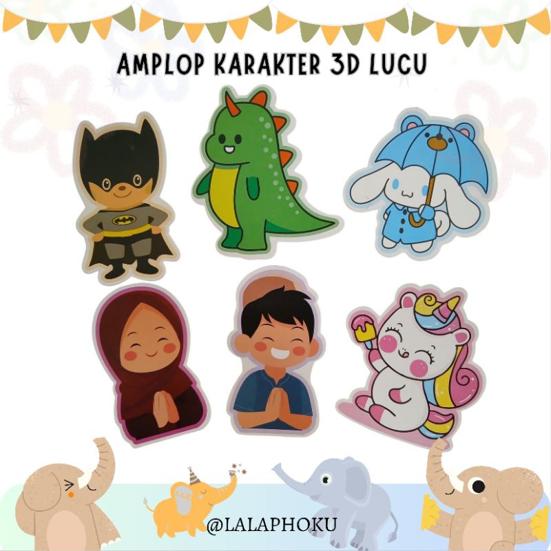 

AMPLOP LEBARAN 2025 PREMIUM / AMPLOP 3D KARAKTER LUCU / AMPLOP ANGPAU MURAH KUROMI LABUBU