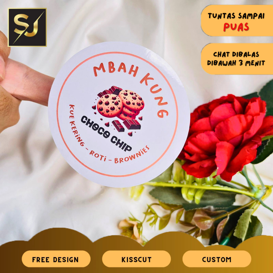 

2-4 Sticker LEBARAN Toples Bulat Cromo Custom Lebaran / Idul Fitri / Ramadan / Puasa / Stiker Toples