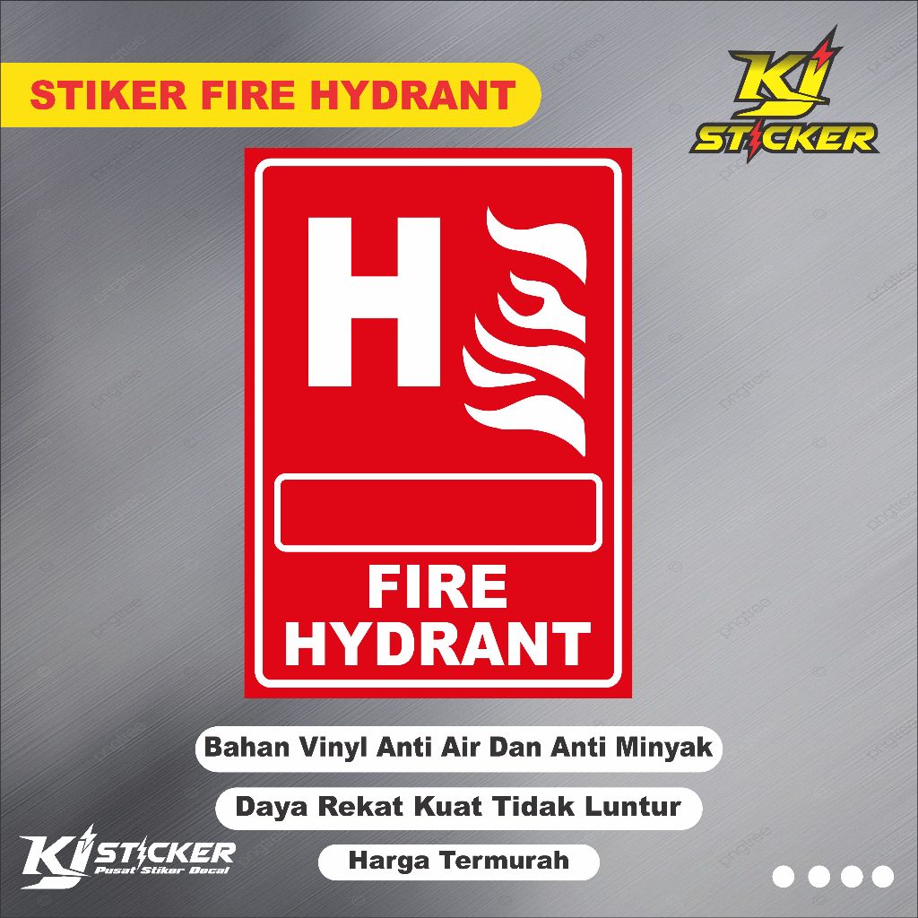 

KJ STIKER Promo Sign Stiker Fire Hydrant / Stiker Pemadam Api / Stiker Penunjuk Alat Pemadam Kebakaran