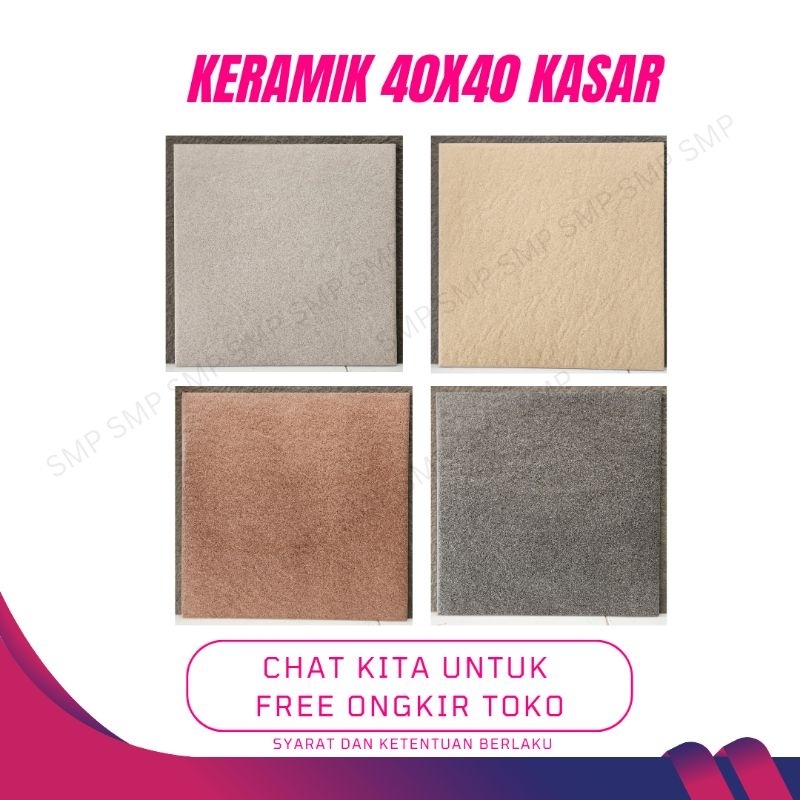 KERAMIK KASAR 40X40 KW1 TERAS KAMAR MANDI DAPUR OSCAR BLACK GREY BROWN TAUPE