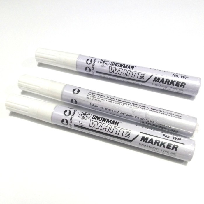 

SPIDOL SNOWMAN MARKER WHITE WP BESAR - 100% ORI - TOKO BUKU URANUS NGAGEL SURABAYA