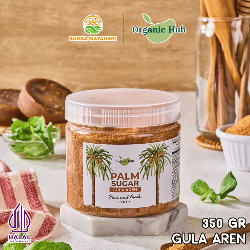 

Organic Hub Gula Aren Bubuk 100% Original Natural Premium Quality Palm Sugar Powder Organik 350 gr