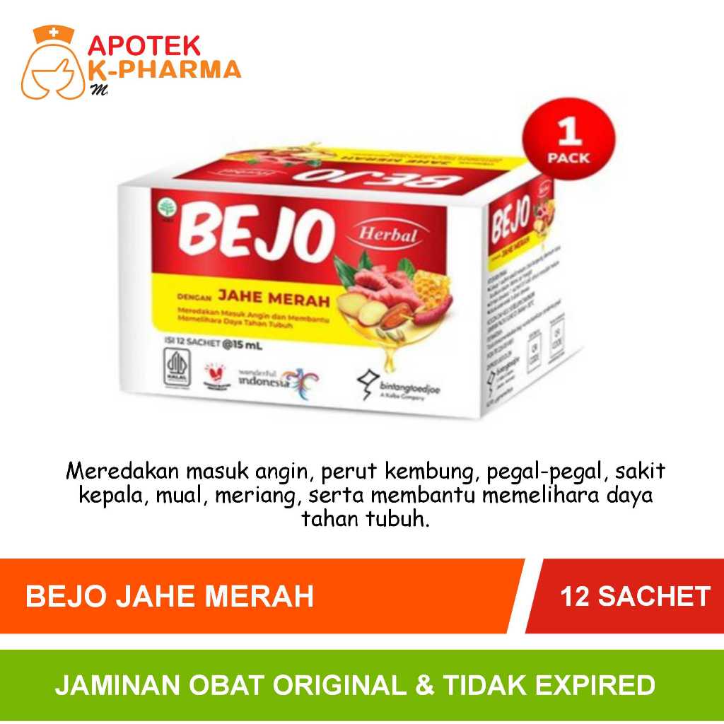 

Bejo Jahe Merah Box Isi 12 Sachet Original