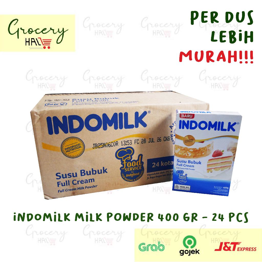 

[ HARGA DUS ] INDOMILK SUSU FULL CREAM ( MILK POWDER ) 400 GRAM - SUSU BUBUK UNTUK BAKING