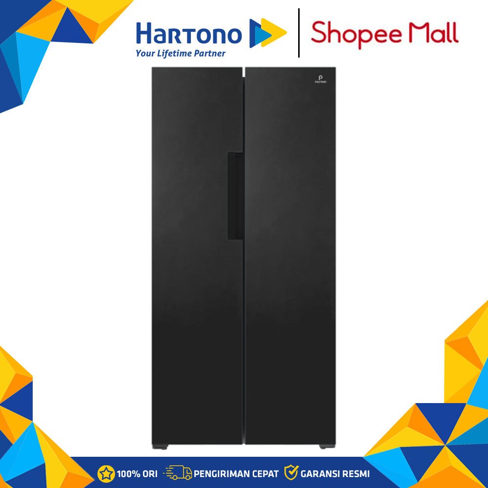 POLYTRON Refrigerator Kulkas 2 Pintu Side By Side 426 Liter – PRS451Y / PRS 451Y