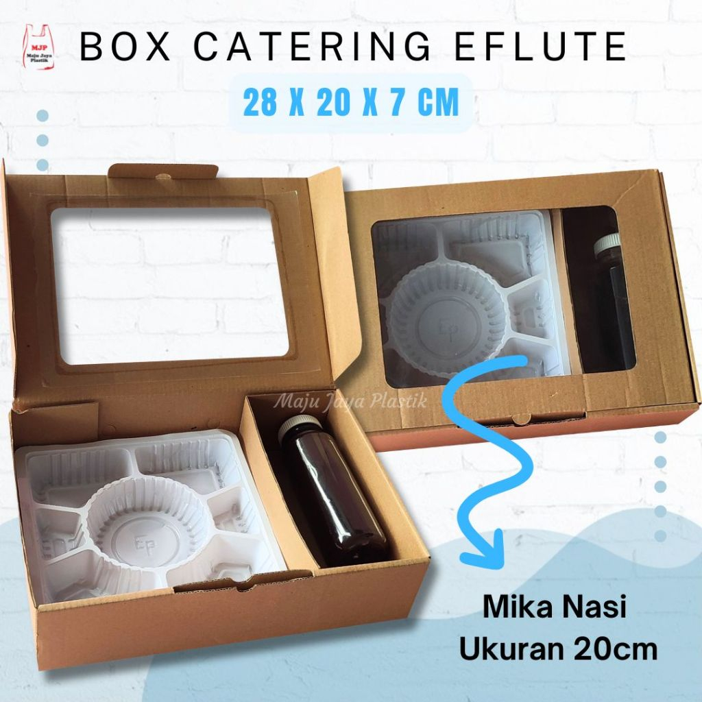 Dus Hampers Box Sekat Nasi Minuman Kardus Sekat Eflute Box Catering Window Uk 28x20x7 Hampers