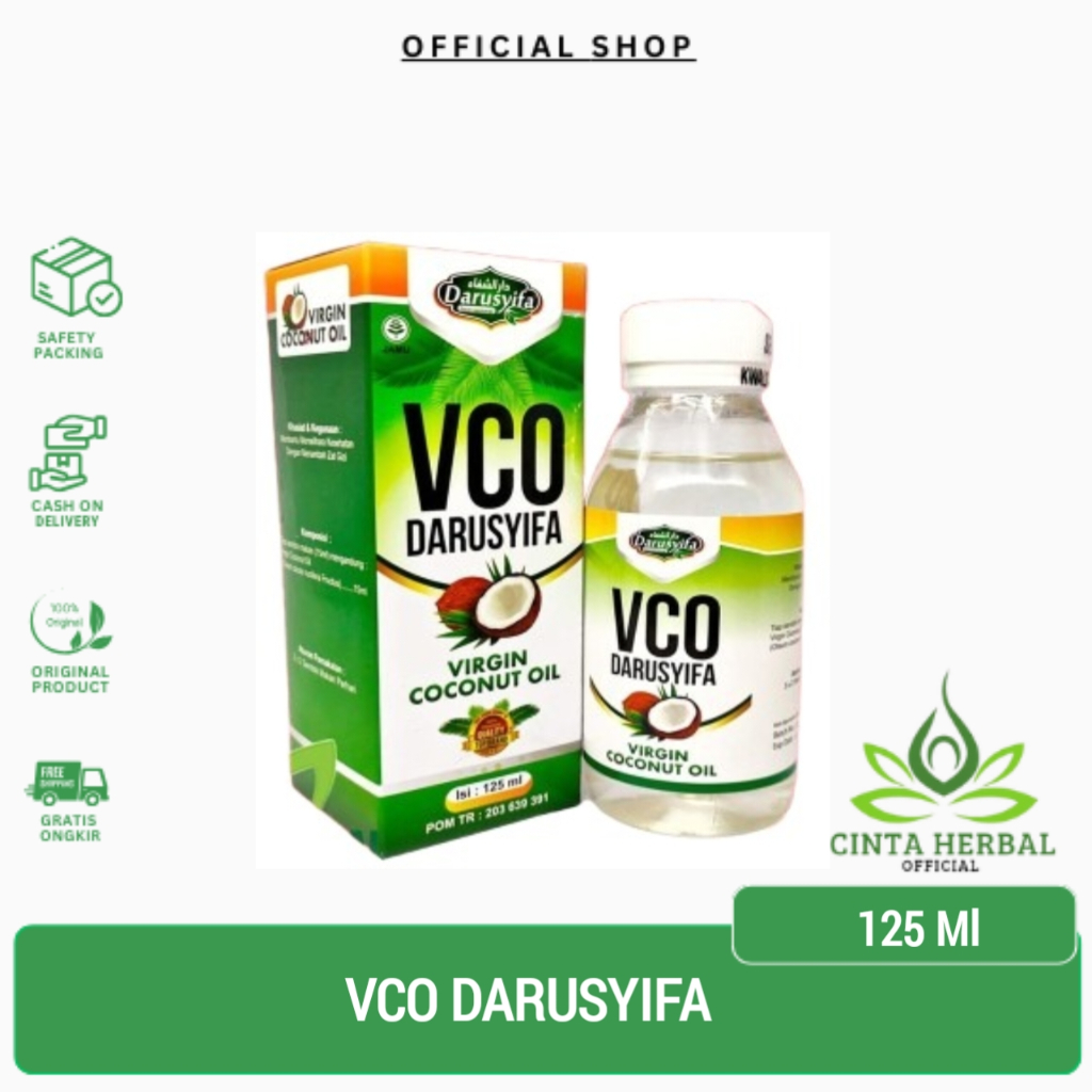 

Minyak Kelapa VCO Darusyifa VIRGIN COCONUT OIL 125ML | VCO 69