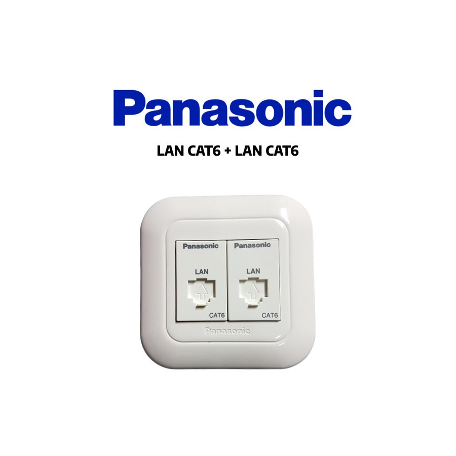 outlet data cat6 + outlet telpon panasonic /oulet data cat6+telpon