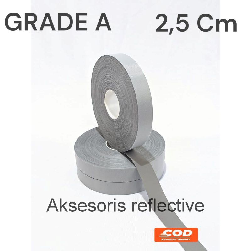 

pita,/skotlight, skotlet , Grade A ,ukuran 2,5 cm, panjang 100 meter/Roll