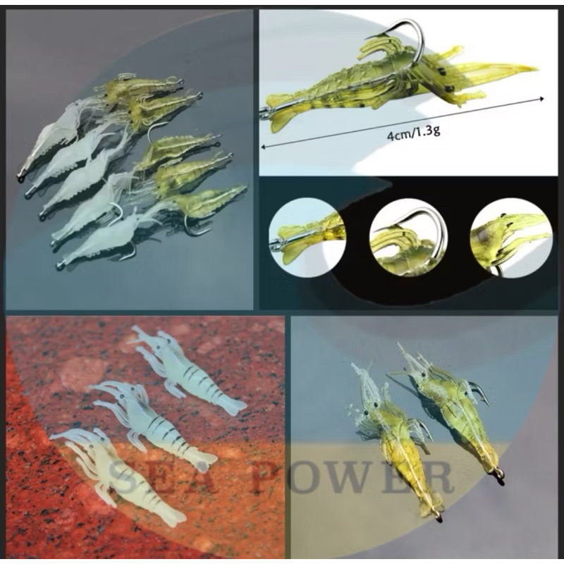 umpan pancing udang soft lure udang casting udang soft shrimp umpan tiruan