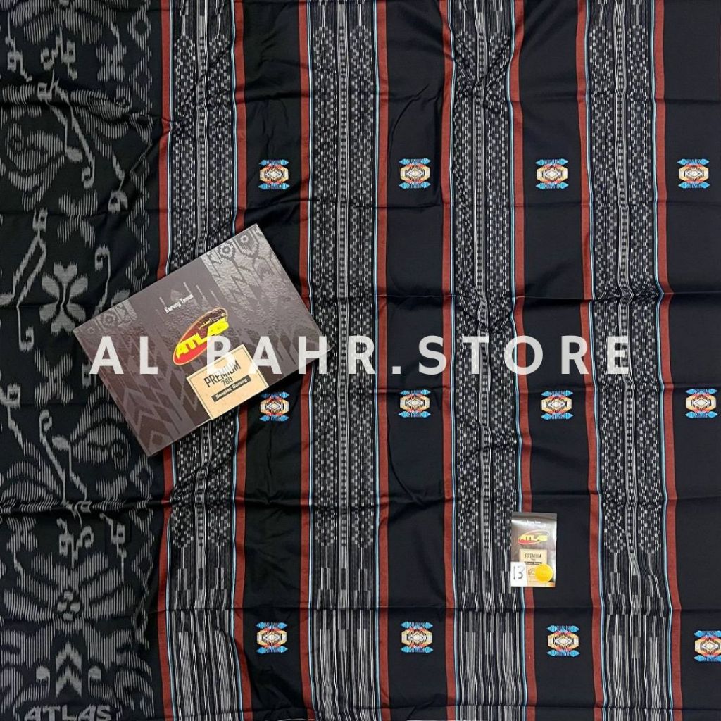 Sarung ATLAS 790 780 Jacquard Songket Hitam
