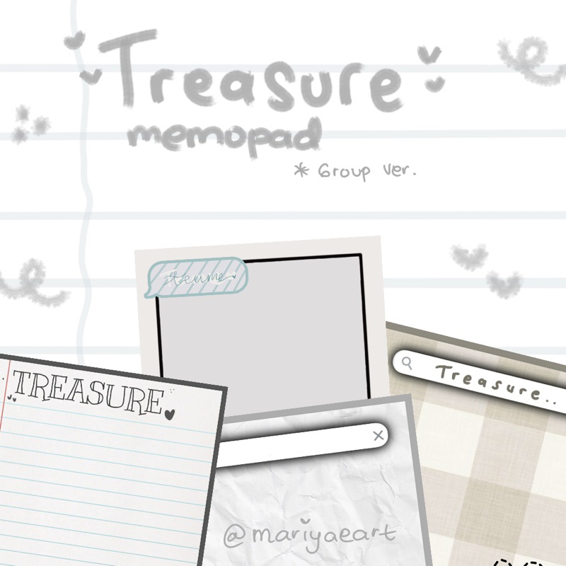 

Mariyaeart -Treasure Memo Sheet | treasure memopad kpop buku korea jurnal kpop | stickynote kpop | memopad korean | journaling korean | seventeen nct enhypen memo