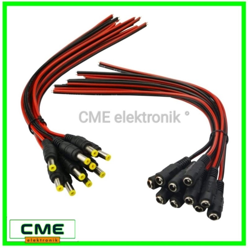 Jek Konektor Kabel DC Male / Female Conector Tembaga / Kuningan