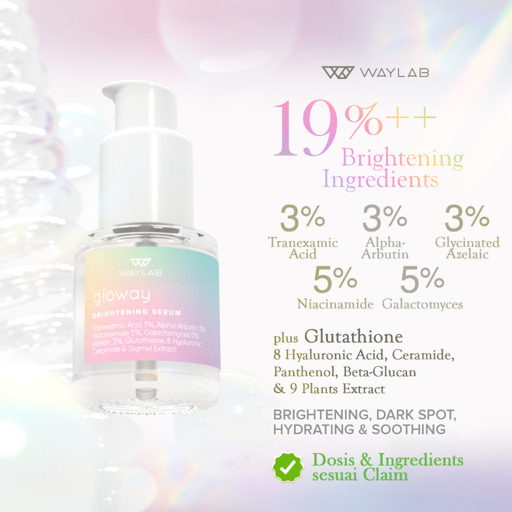 Waylab Gloway Brightening Serum 3% Tranexamic Acid, 3% Alpha Arbutin, 5% Niacinamide 5% Galactomyces