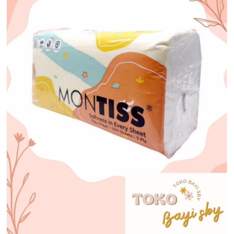 tissue montiss isi 200 / tisu montiss 200 sheets / tisu wajah montiss / tisu murah