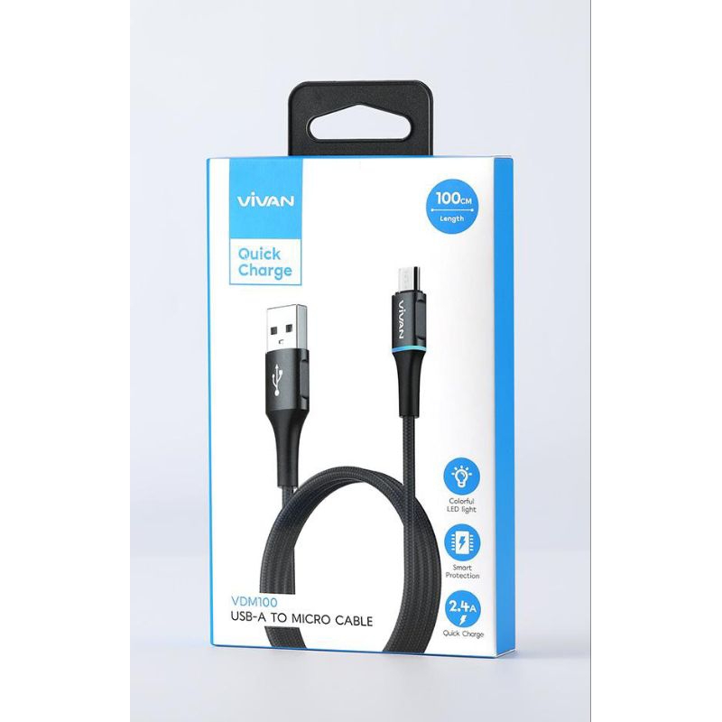 Vivan Data Cable Micro VDM100 Led Light