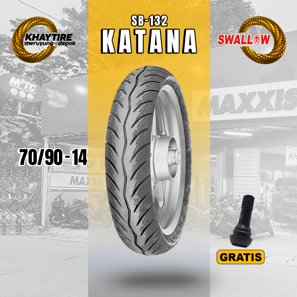Ban Motor Matic SWALLOW KATANA 70/90 Ring 14 Tubeless