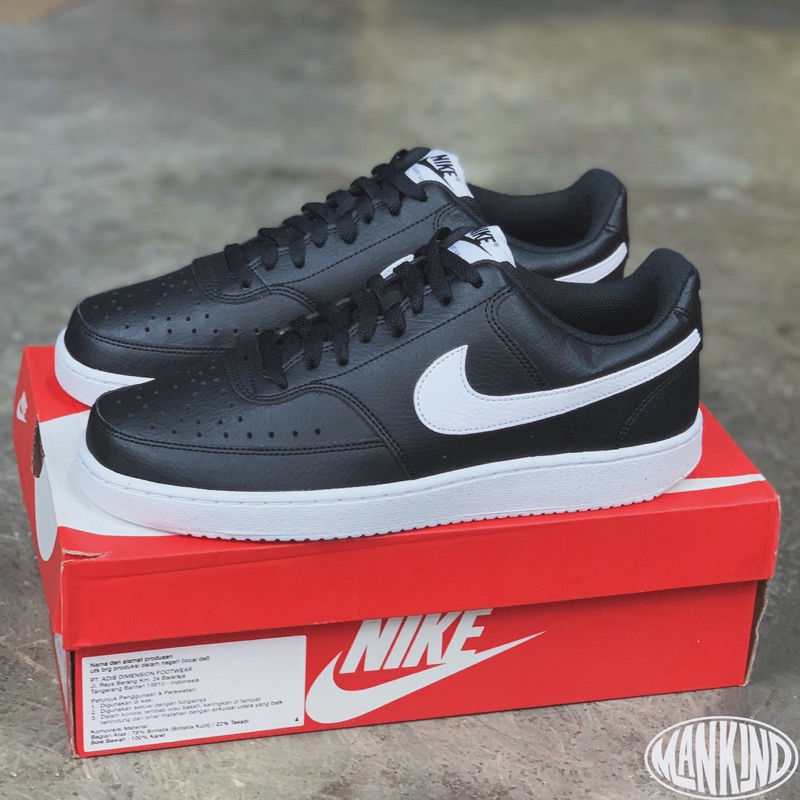 COURT VISION LO NN BLACK WHITE LEATHER