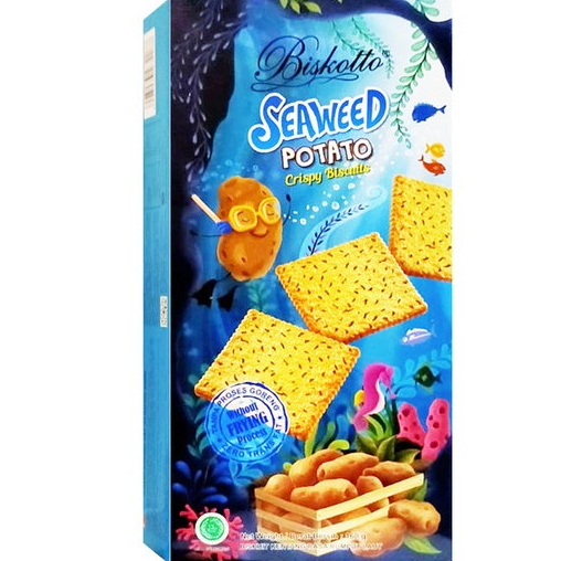 

BISKOTTO POTATO SEAWEED 160GR (18)S