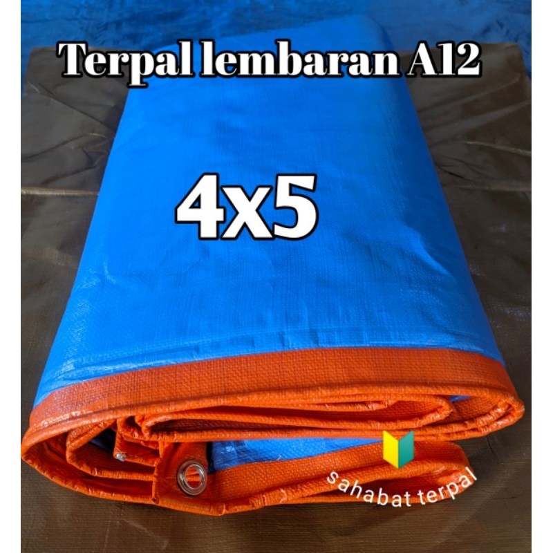 Terpal tebal 4x5 A12 korea biru oren
