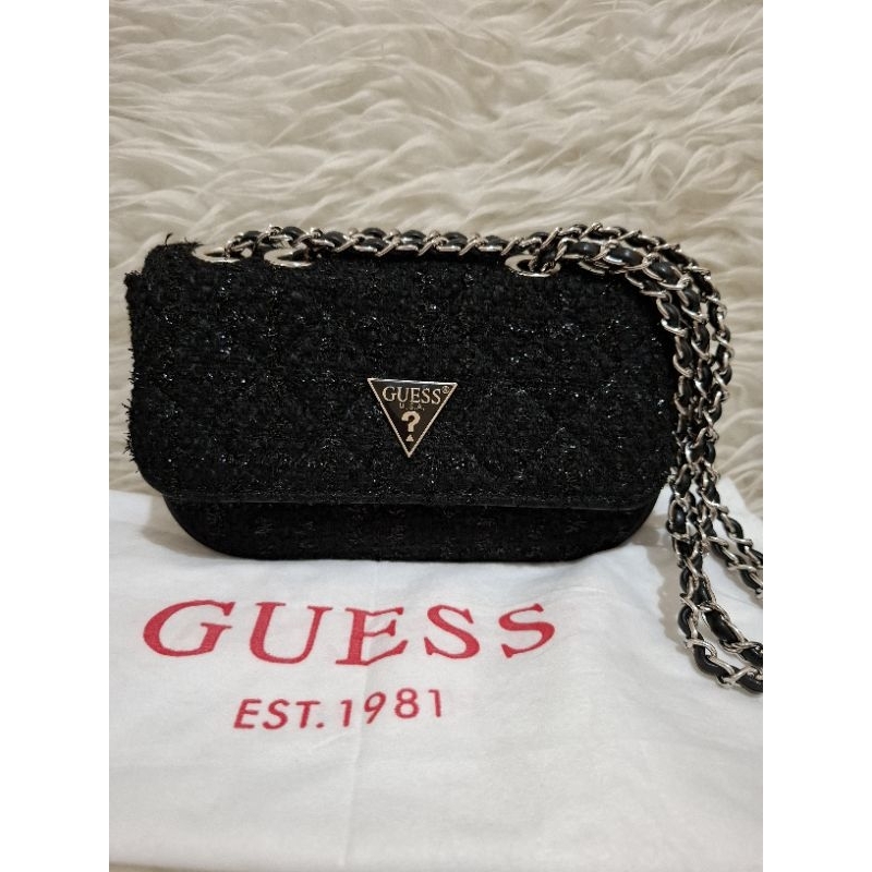 Tas Guess Original / Tas Guess sling rantai / Tas guess mini pesta hitam / tas pesta wanita rantai /