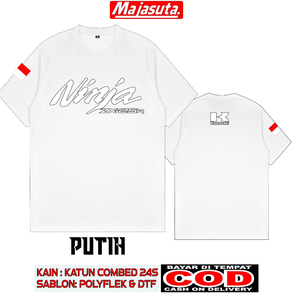 BAJU KAOS KAWASAKI NINJA ZX 25R M1 KATUN COMBED 24S TEBAL//BISA COD//KAOS KOMUNITAS//KAOS CLUB//KAOS
