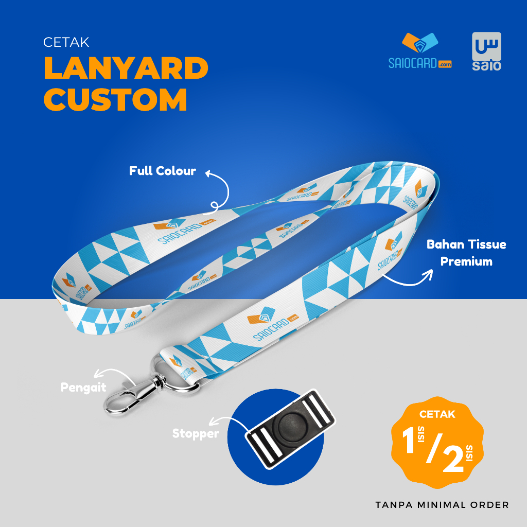 

Lanyard Custom Design / Tali ID Card Custom / Print Tali Lanyard