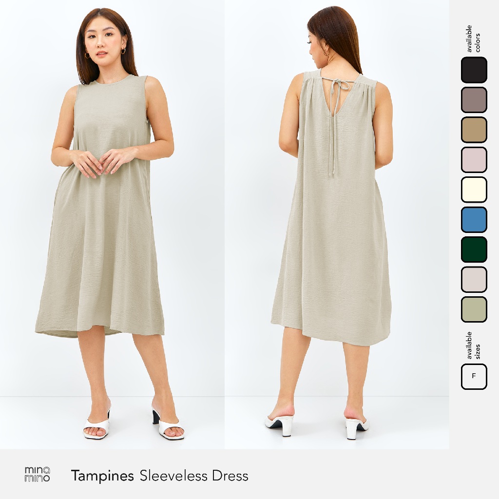 MINAMINO - Tampines Sleeveless Dress - Gaun Wanita Tanpa Lengan Kasual