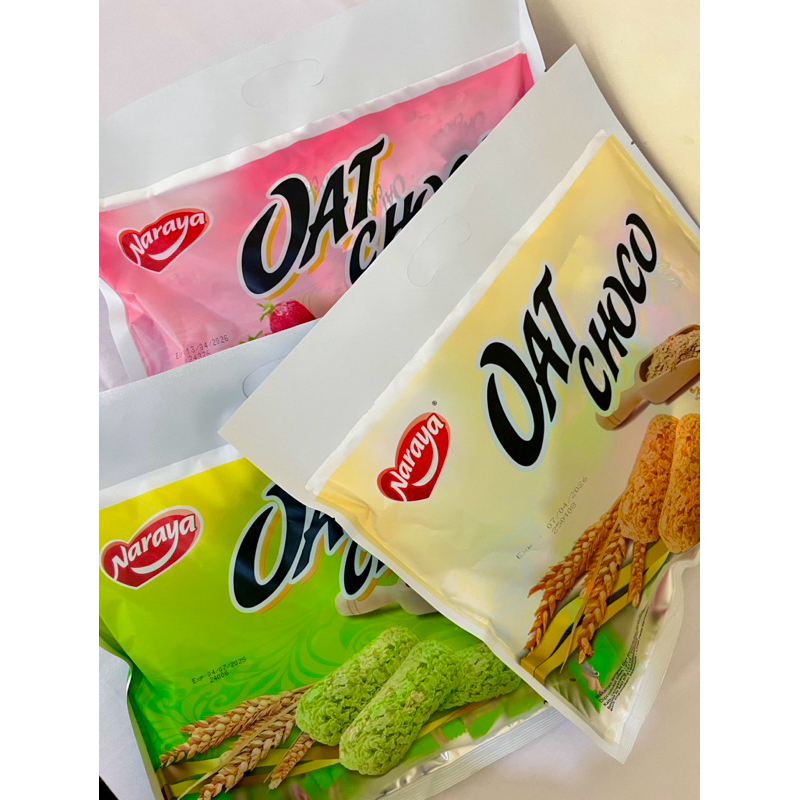 

Naraya Oat Choco Original, Strawberry, Chocolate, Pandan
