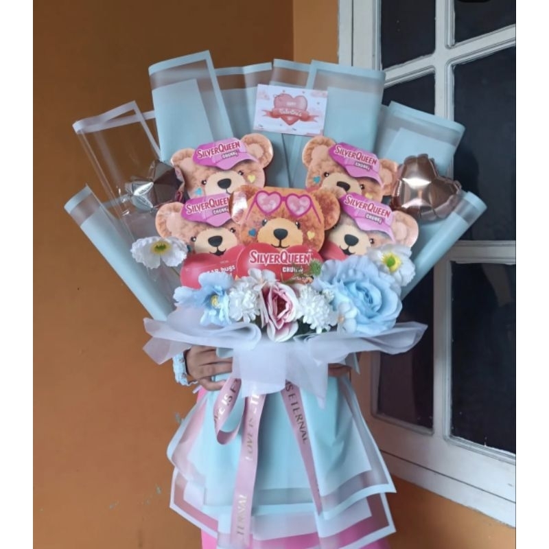 

Bucket Coklat Beruang Valentine