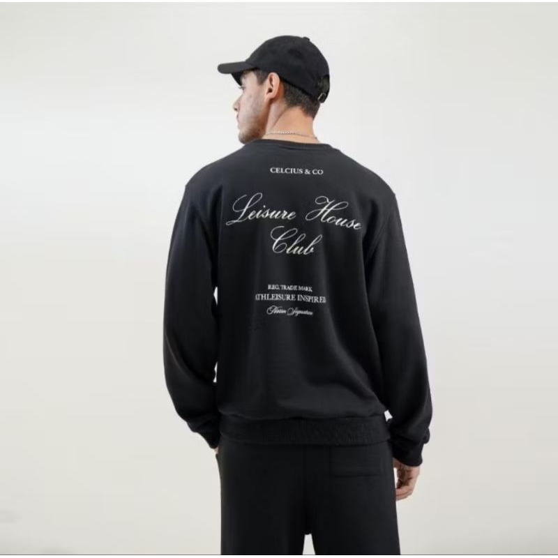 SWEATER CELCIUS LEISURE HOUSE CLUB BLACK PRINT